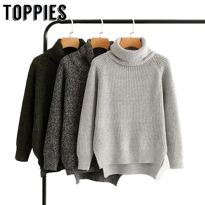 

2019 Winter Turtleneck Sweater Diver Pullovers Women Knitted Sweater Solid Color Jumpers Female Loose Knitted Tops