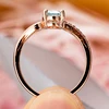 De moda de cristal de oro rosa clásica de los anillos de boda para las mujeres mujer elegante zirconio ovalado anillo de compromiso Simple joyería de regalo ► Foto 3/6