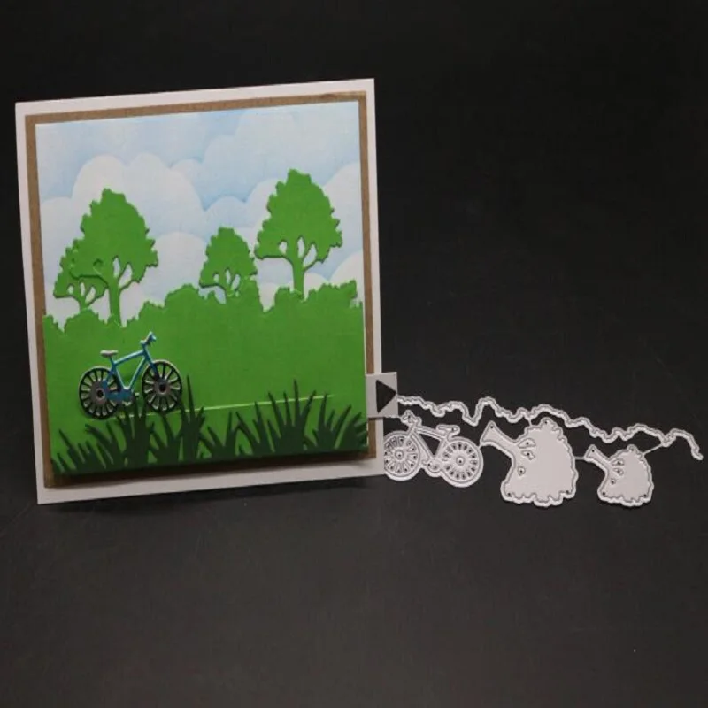  Riding bicycle metal cutting dies stencil for Scrapbooking albulm DIY Paper Cards Making Craft Invi - 4.0004E+12