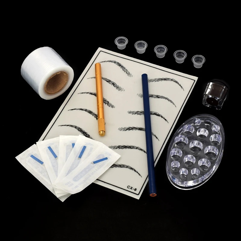 Eyebrow Embroidered Eyebrow Kit Manual Tattoo Pen Paint Needle Practice Skin