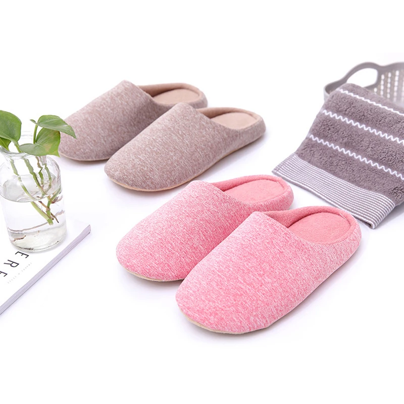 Women Indoor House Slippers Plush Cotton Slippers Shoes Non-slip Floor Home Bedroom Autumn Solid Color slippers sandals shoes,slippers sandals,non slip slippers,female slippers,fur slippers