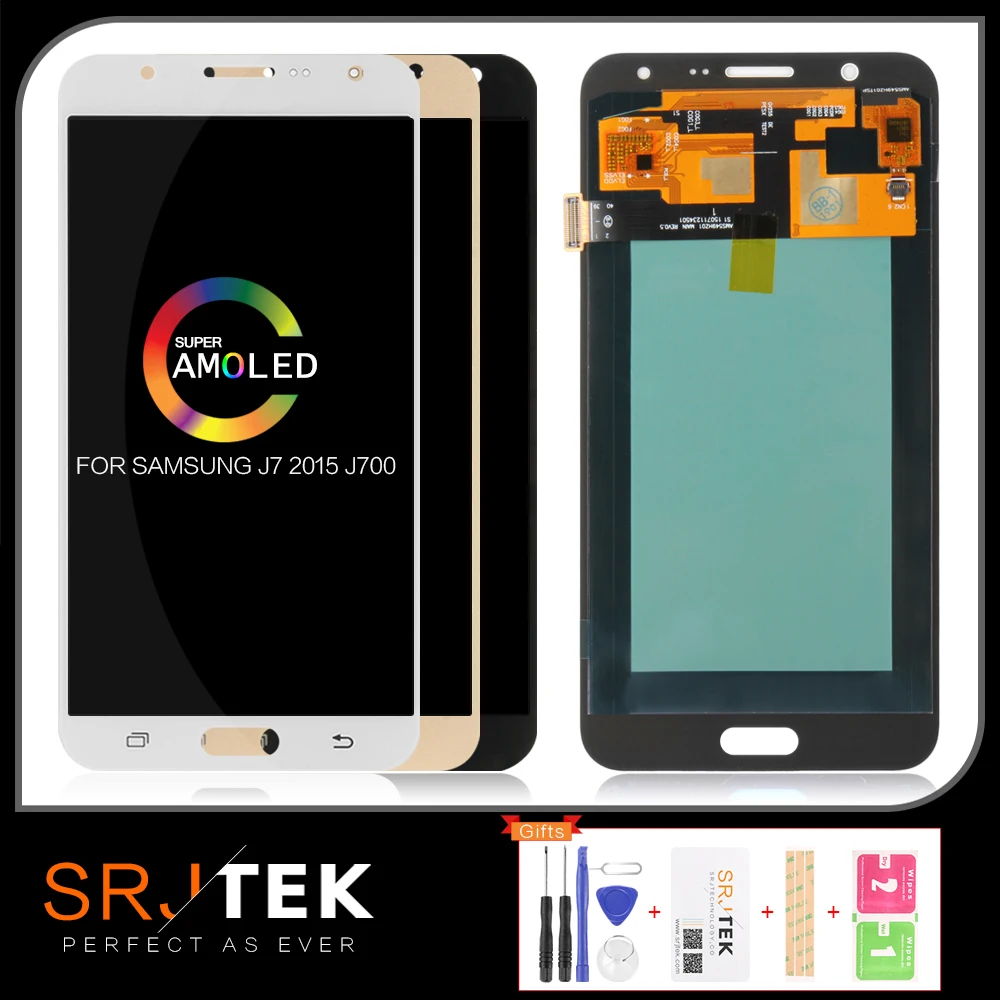 5 ''TFT/ OLED LCD для SAMSUNG Galaxy J7 2015 J700 дисплей J700F J700M J700H сенсорный экран дигитайзер