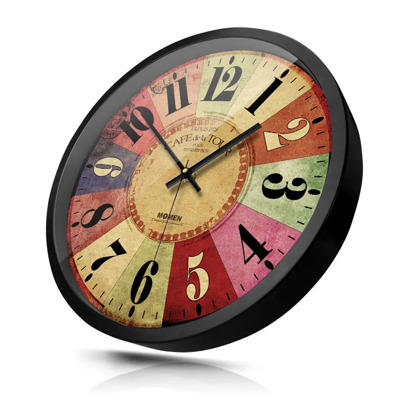 

European Wall Clock Vintage Watch Home Living Room Retro Silent Clocks Secret Stash Kitchen Clock Duvar Saati Home Decor FZ167