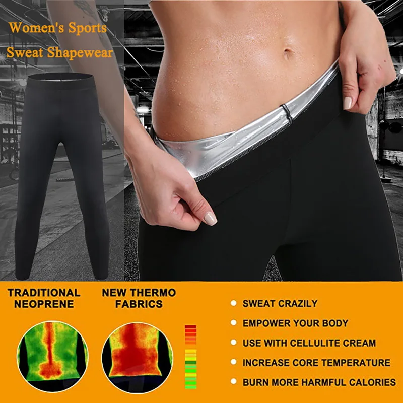 girdles Women Thermo Body Shaper Slimming Pants Silver Coating Weight Loss Waist Trainer Fat Burning Sweat Sauna Capris Leggings Shapers tummy tucker for women