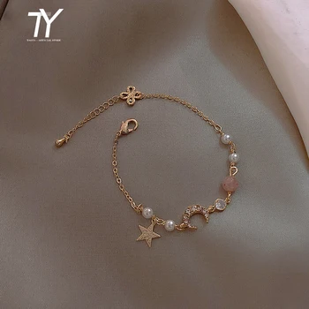 

2020 new classic Star Moon Bracelet Korean female jewelry student's best friend dream colorful Stone Bracelet Fashion Bracelet