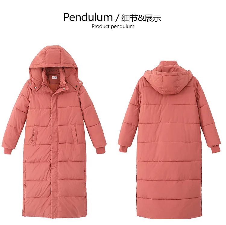 Пуховая парка зимняя Корейская версия средней длины, одежда с хлопковой подкладкой и хлопковой подкладкой, зимнее пальто 913 года