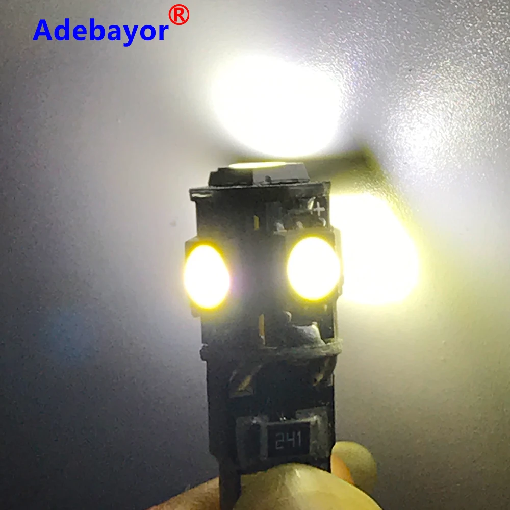 1 шт. автомобильная светодиодная лампа W5W 194 168 501 t10 canbus 5smd 5050 led 5 smd 3 чипа w5w с