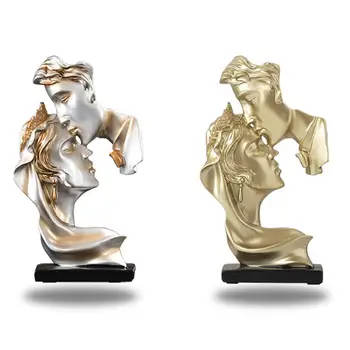 

Nordic Home Living Room Decoration Resin Sculpture Passionate Kiss Sculpture Lover Statues Valentine's Day Wedding Ornament Gift