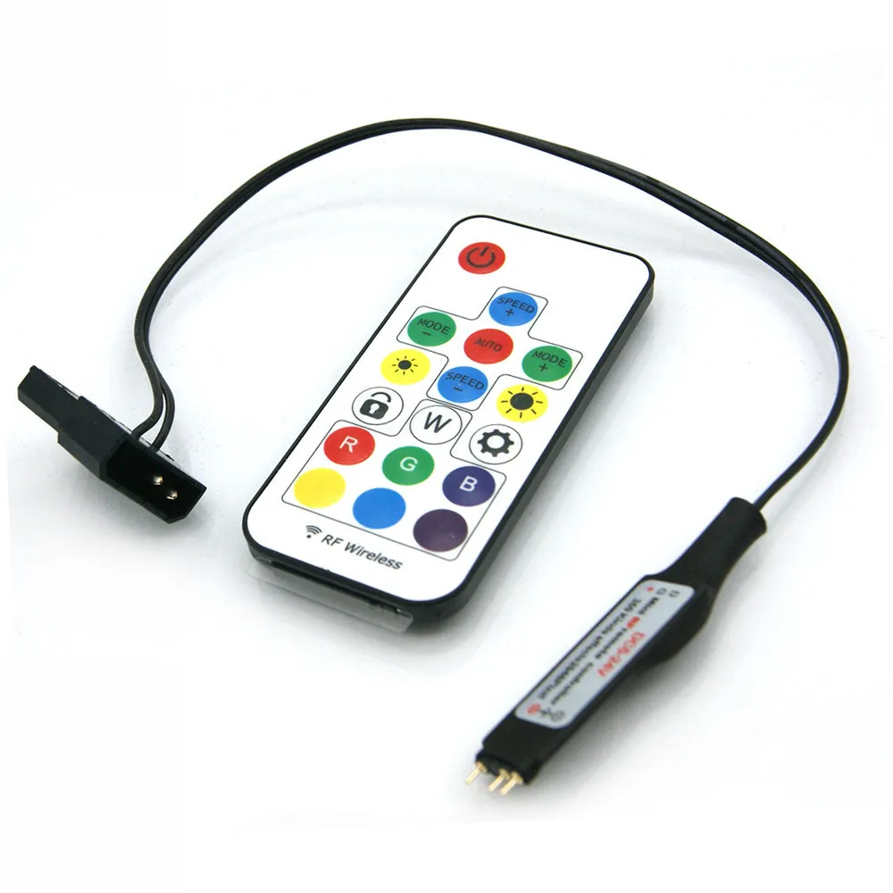 5V 3PIN RGB Контроллер синхронизации RGB/A-RGB AURA 12V4PIN или 5V3PIN для совместимости с материнской платой и штекером-концентратором питания Molex 4pin RF - Цвет лезвия: 5V 3PIN RGB