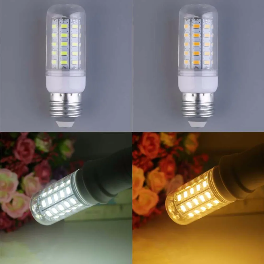 2400LM 48x5730 SMD 110V 15W E27 анти-стробоскопический светодиодный светильник-кукуруза, теплый белый/белый внутренний свет лампы