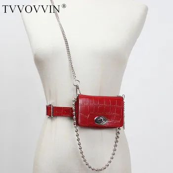 

loose Pu Leather Black Chain Split Joint Mini-bag Long Belt Personality Women Fashion Tide All-match Spring 2020 729M