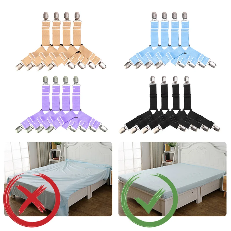 Clips Holder Blankets Fastener Mattress Bed-Sheet Gadgets Elastic Belt Home-Textiles