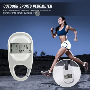 

Digital 3D Carabiner Pedometer Running Step Counter Outdoor Sports Calorie Meter for Outdoor Exercise Sport Ornaments