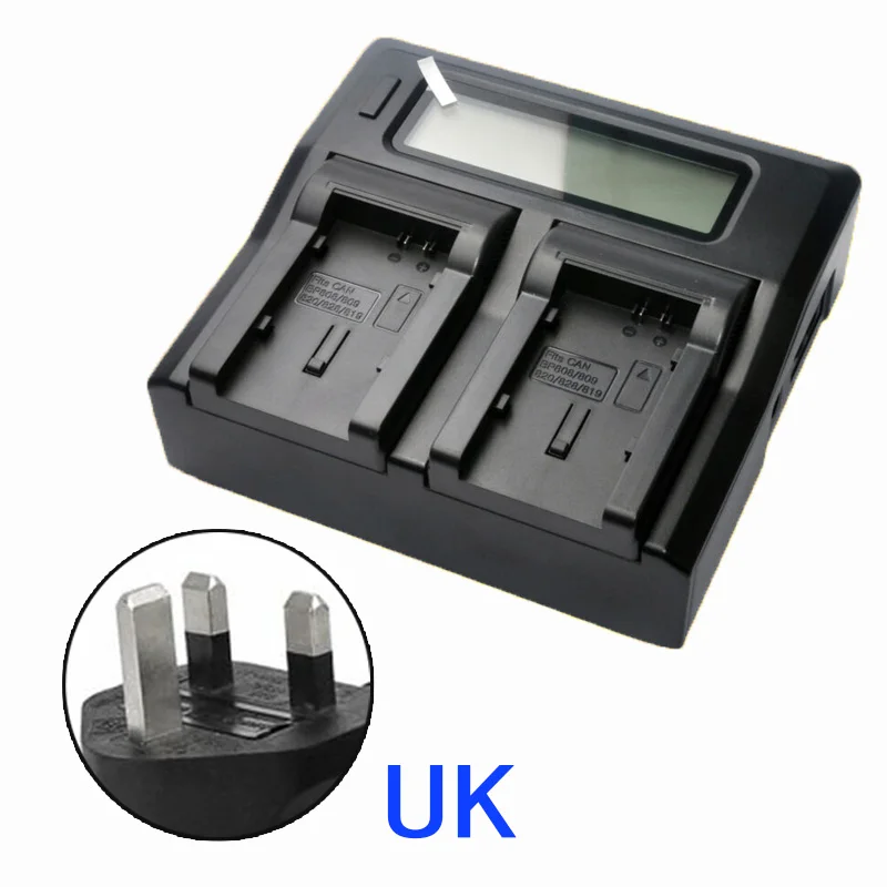 Быстрое быстрое двойное зарядное устройство для камеры Canon BP828 BP827 BP819D BP808 BP820 черный - Цвет: Черный