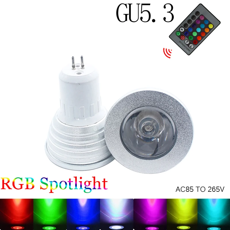 Самая низкая цена 5 Вт Светодиодный E27 E14 GU10 RGB светодиодный лампа 16 Цвет Светодиодный прожектор с ИК-пульт дистанционного управления светодиодный драйвер светодиодные лампы для украшения дома