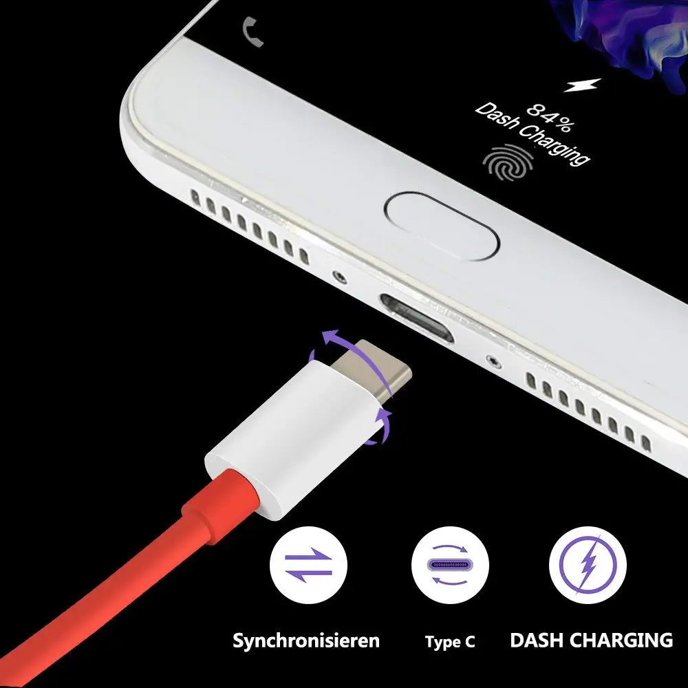 Оригинальное зарядное устройство ONEPLUS EU Dash 5 В/4A Snel opladen USB muur адаптер питания Platte Ronde kabel для Oneplus 3 3t 5 5 T 6 T