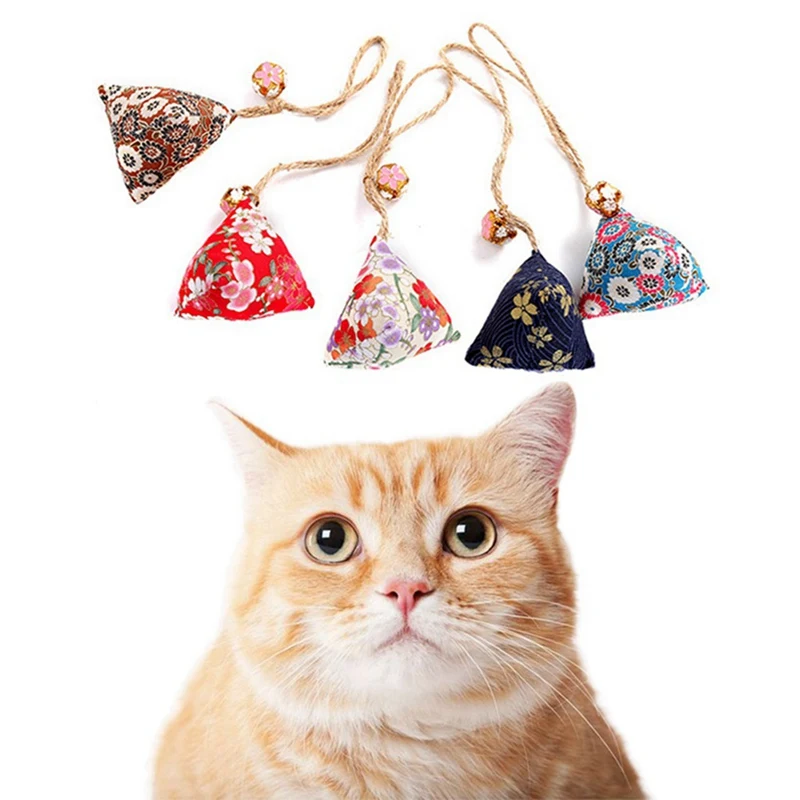 Safe Catnip Bag Toy With Bell Pet Funny Interactive Japanese Style Toy