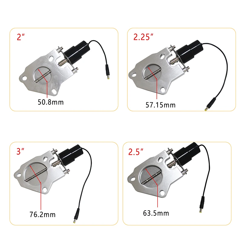 Exhaust Sound Valve Kit 2"/2.25"/2.5"/3.0" Electric Stainless Steel Exhaust Cutout Valve
