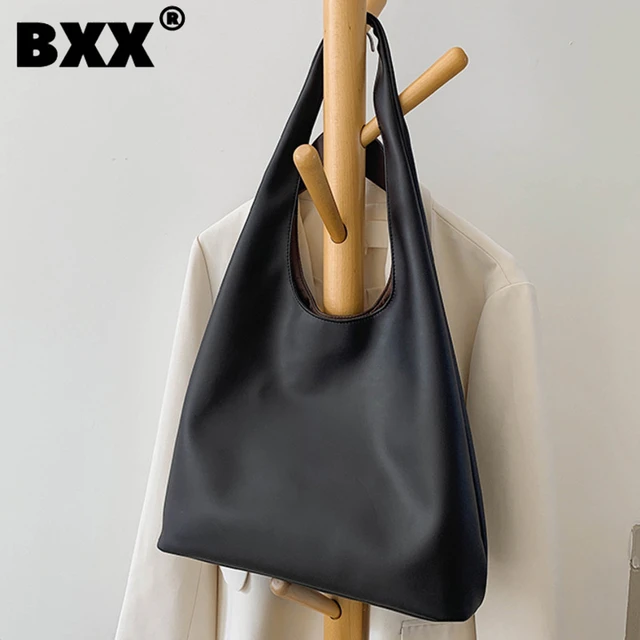 [BXX] Solid Color PU Leather Bags for Women Branded Luxury Fashion Shoulder  Crossbody Handbags Trending Lux Hand Bag HP092