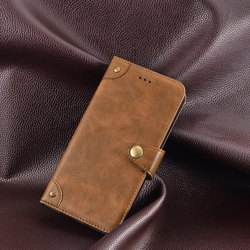Чехол-бумажник на huawei honor 10 кожаный чехол-книжка винтажные чехлы для телефонов бампер для honor 10 book 360, полный защитный корпус,чехол для honor 10 - Цвет: brown