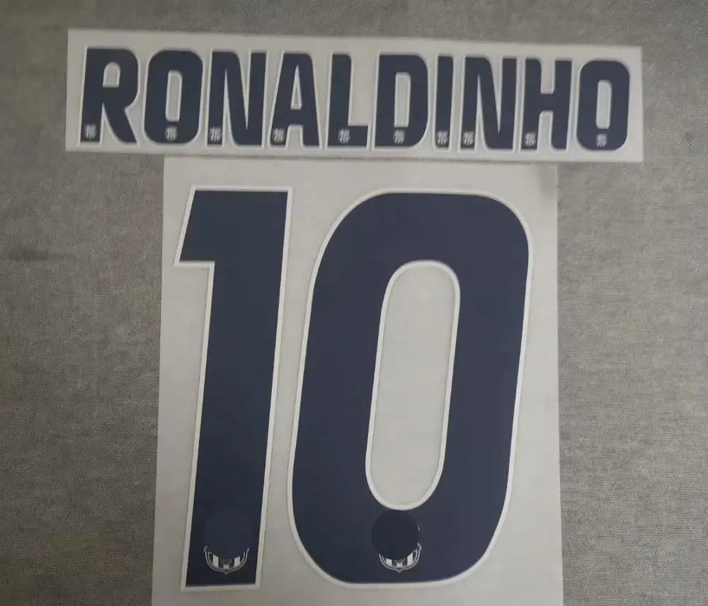Термотрансферная печать с именем и номером футбола RONALDINHO 2005 2006 | Дом сад