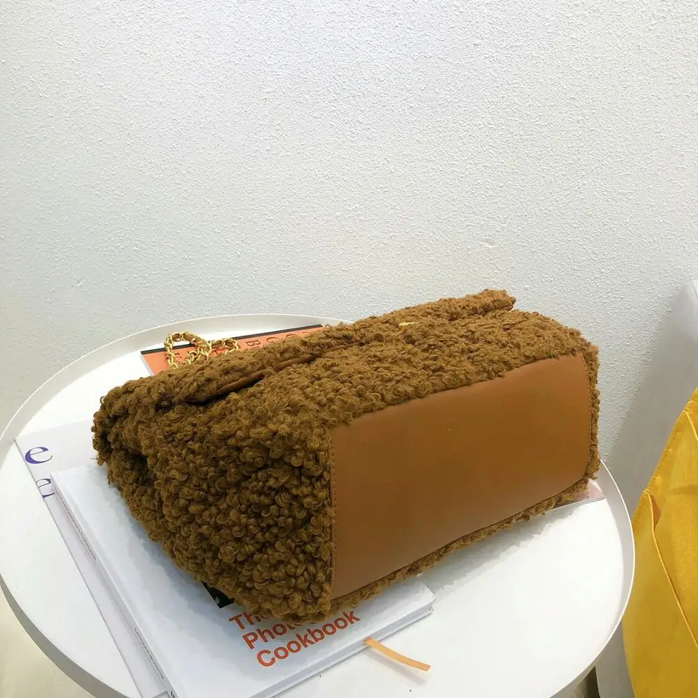 Женские сумки осень и зима стиль сумки на плечо модная плюшевая сумка-мессенджер вместительная сумка через плечо Bolsa Feminina