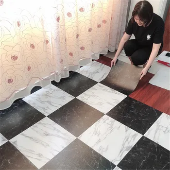 

Waterproof Floor Stickers Self Adhesive Marble Wallpapers Kitchen Wall Sticker House Renovation DIY Wall Ground Paster Decor