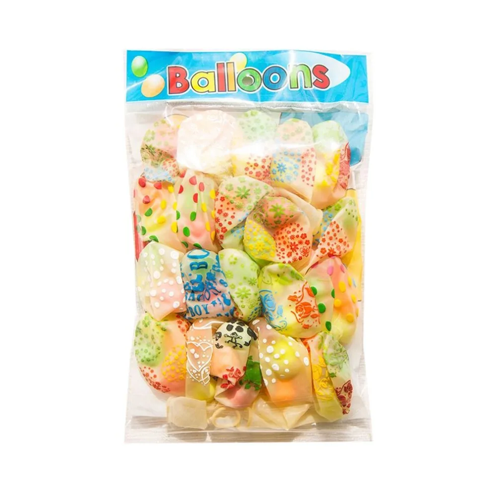 

20pcs Small Bell Balloon Random Color Funny Colorful Printed Balloon Birthday Party Festival Wedding Decoration Supplies