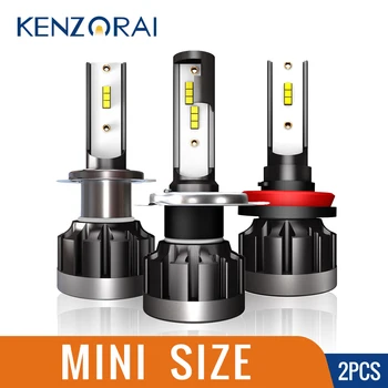 

2Pcs Mini Size Csp Led Car Headlight Bulbs H1 H4 HB2 9003 H7 H8 H9 H11 9005 HB3 H10 9006 HB4 Auto LED fog Lamp Bulb Accessories