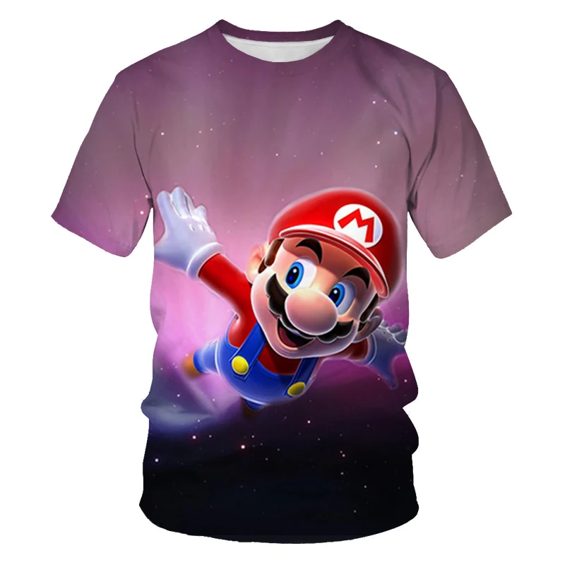 Новая летняя футболка в стиле Харадзюку с классическими играми Супер Марио футболка с 3d принтом Марио футболка для рождественского костюмированного представления в стиле хип-хоп