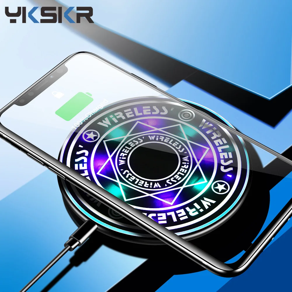 10W Qi Wireless Charger Magic font b Light b font Array Fast Wireless Charging For iPhone