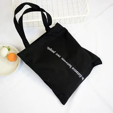 

Women Tote Bag Canvas Shoulder Bags 2021 Girl Shopper Fashion Casual Simple Style Letter Printing Large Capacity Zipper Handbag