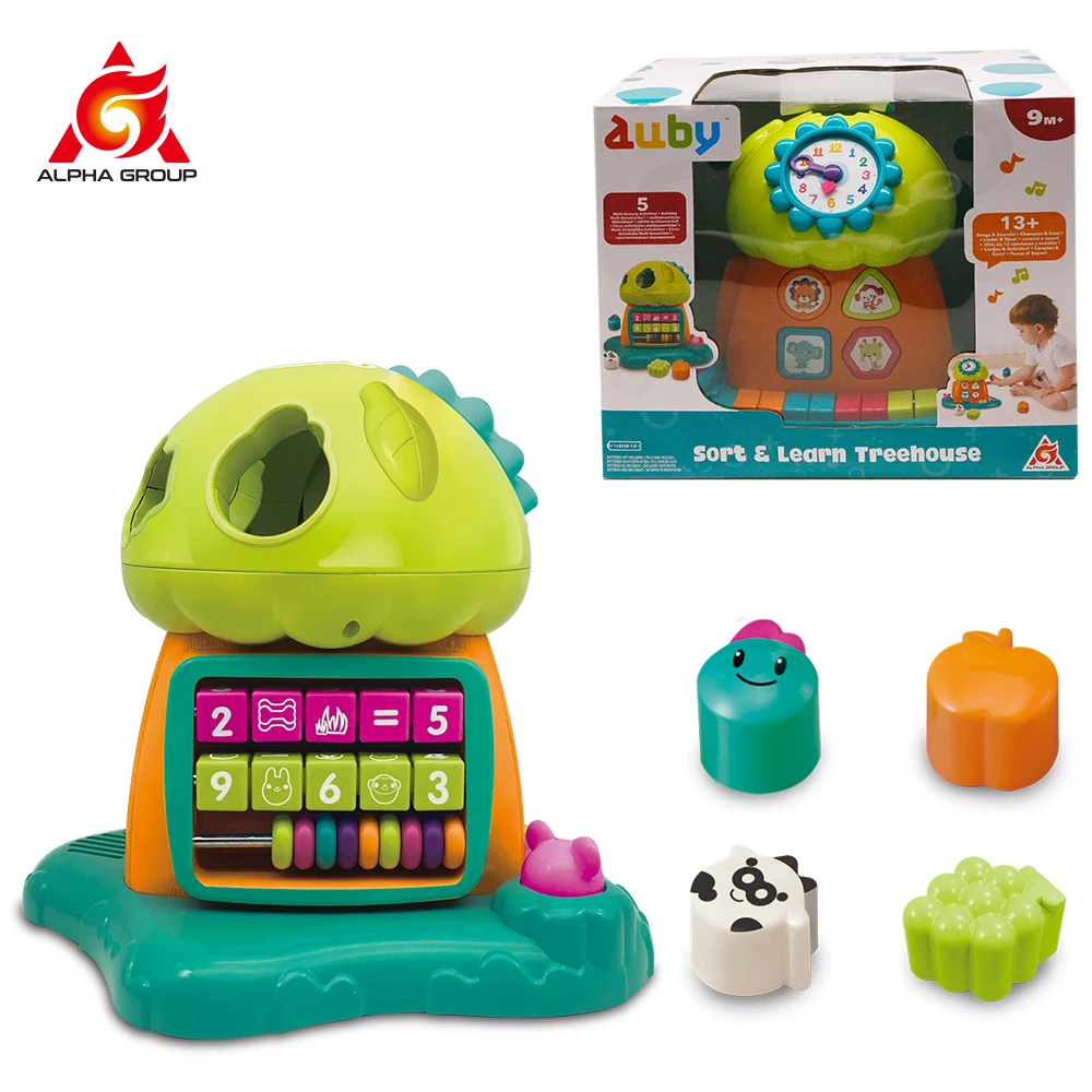auby-multifunctional-sort-learn-treehouse-with-music-develop-intelligence-auditive-vision-educational-toy-for-infant-9m