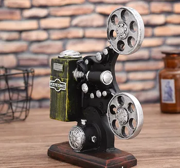 

[New]Vintage Sculpture Simulation projection machine saving pot model Statue Art Carving Resin artware Figurine Home Decorations