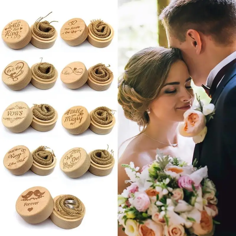 

Custom Ring Box Personalized Wedding / Valentines Engagement Wooden Ring Bearer Box, Rustic Wedding Ring Box Holder
