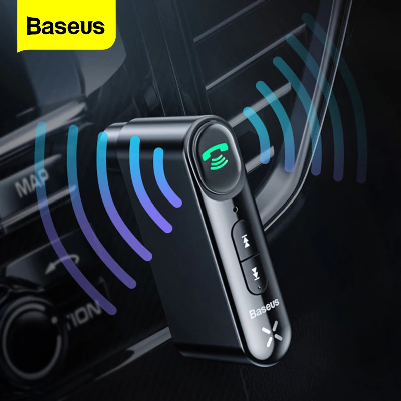 Baseus Bluetooth Receiver 3 5mm Wireless Audio Receiver Auto Bluetooth 5 0 Adapter For Car Speaker Headphone Handsfree With Mic