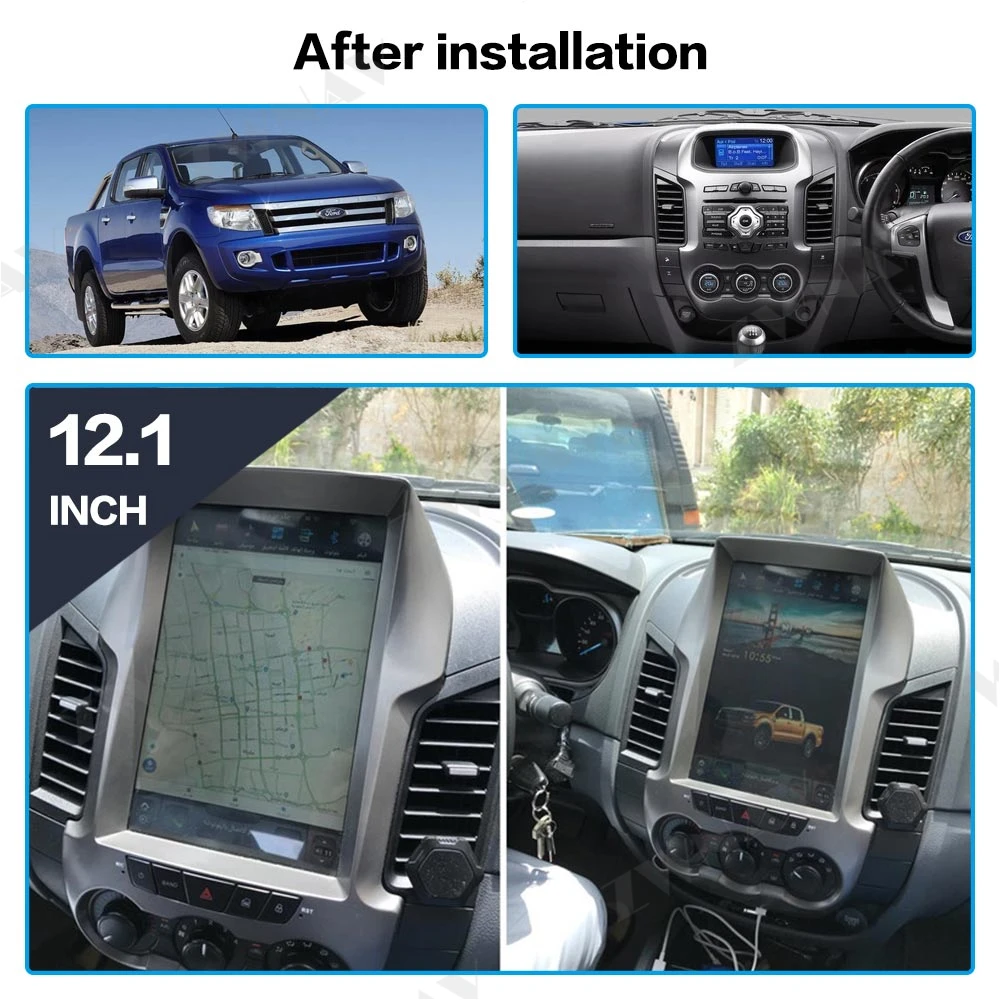 DSP Carplay vertical Tesla screen Android 9.0 Car Multimedia Player For Ford Ranger F250 2011+ GPS Radio Auto stereo head unit