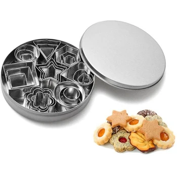 

4/8/10/24Pcs Christmas Pastry Cutters Slicers Stainless Steel Cookie Cutter Set Biscuit Cookie Mold Baking Tools