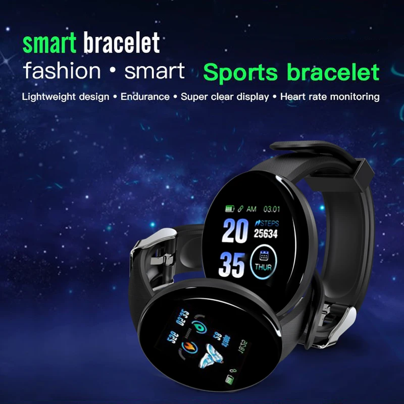 

Women Men Bluetooth Smart Bracelet Watch Heart Rate Oxygen Blood Pressure Sport Fitness Tracker Sports Smart Wristbands