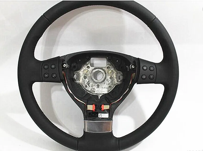 

Genuine leather red stitching Multifuction Wheel for VW 06-11 PASSAT B6 J ETTA MK5 Touran multi-function steering wheel