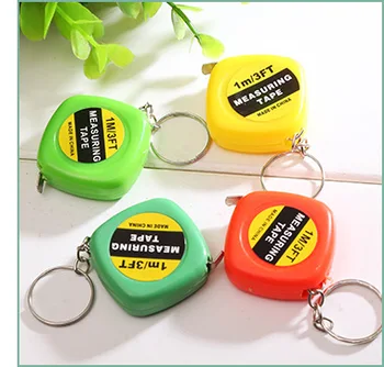 

Wholesale of Convenient Mini-key Button, 1-meter Small tape, Portable Draw-ruler Gift