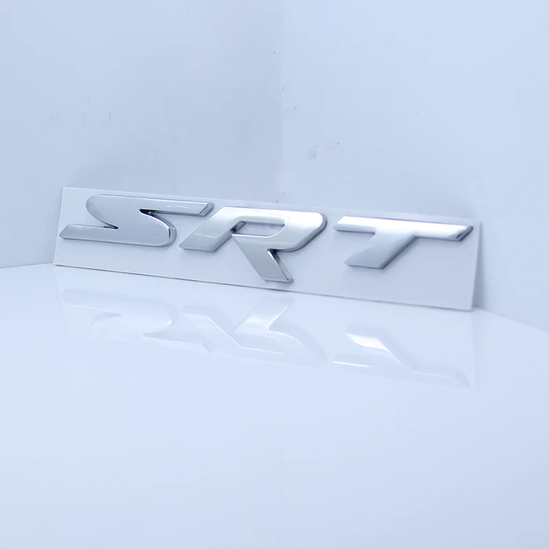 R/T SRT SXT6 SRT8 Red Chrome Bar Emblem Car Styling Trunk Sticker for Dodge Crab Sebring Jeep Compass Grand Cherokee Wrangler
