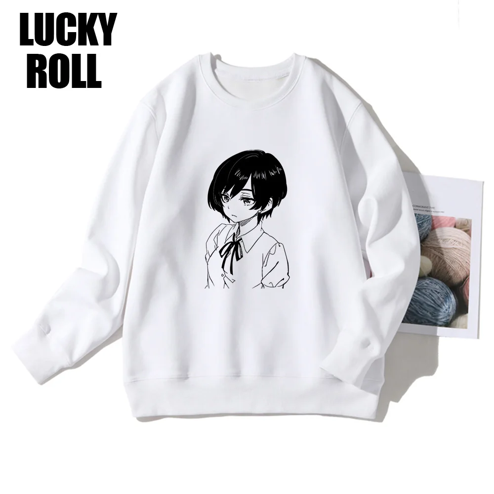 

LUCKYROLL Harajuku Japan Second Element Printed Sweatshirt Long-sleeved Pullovers Hoodies For Girls White Clothes Free Shipping
