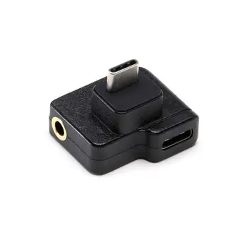 

USB-C Adapter FOR CYNOVA DJI Osmo Action microphone audio external 3.5mm mic mount for TRS Plug DJI Osmo Action Accessorie