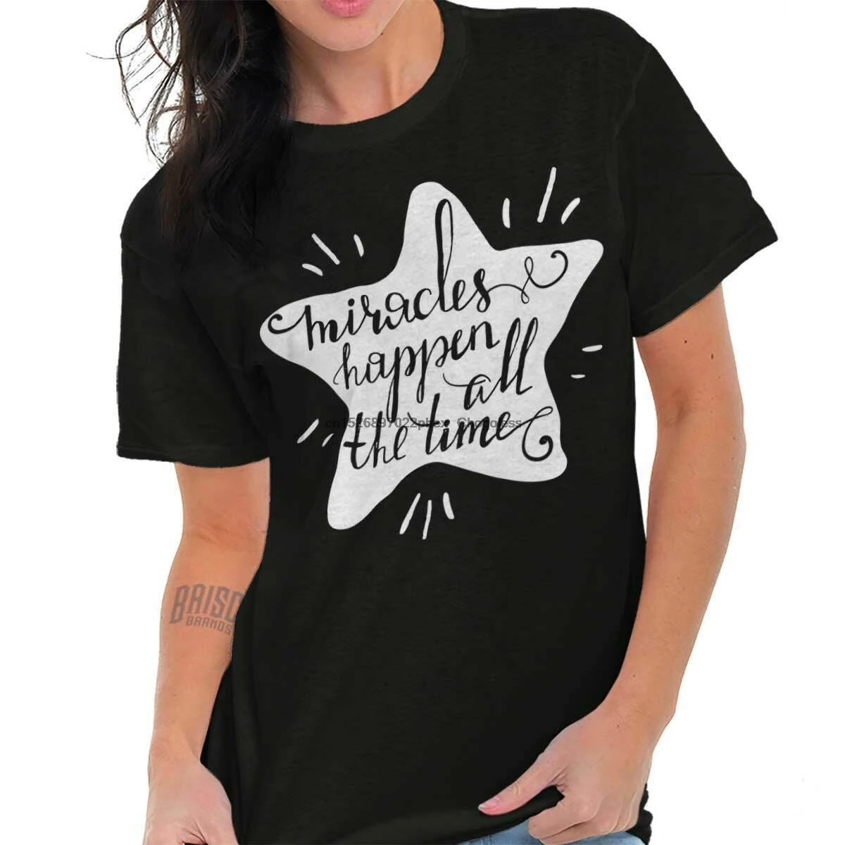 Чудеса происходит постоянно милые вдохновляющие футболки для женщин (1) | Мужская