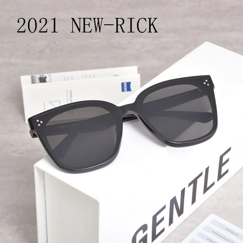 Gafas de sol de RICK para mujer y hombre, lentes de sol suaves de Corea, de tamaño, a la moda, Vintage, UV400, con paquete de lujo, novedad de 2021|Gafas de sol