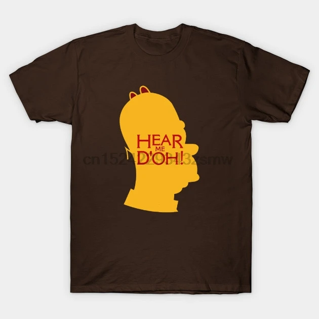 Мужская футболка с принтом Hear me doh! Забавные Для женщин |