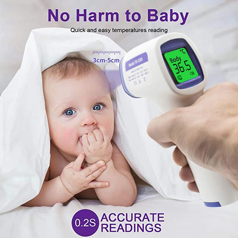 Non-Contact Digital Thermometer Fast measure Light or portable Fingertip medical equipment SpO2 PR monitoring oximeter