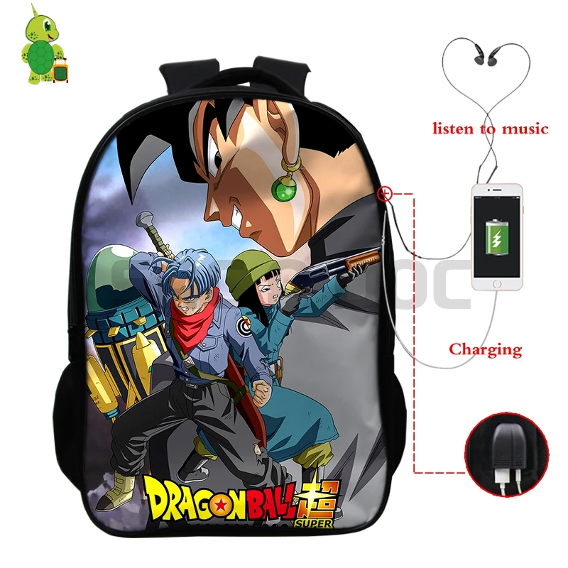 26 Dragon Ball Z рюкзак Super Mario многофункциональный USB зарядка наушников школьные сумки для подростков Super Saiyan vegeta Гоку дорожная сумка - Цвет: 26