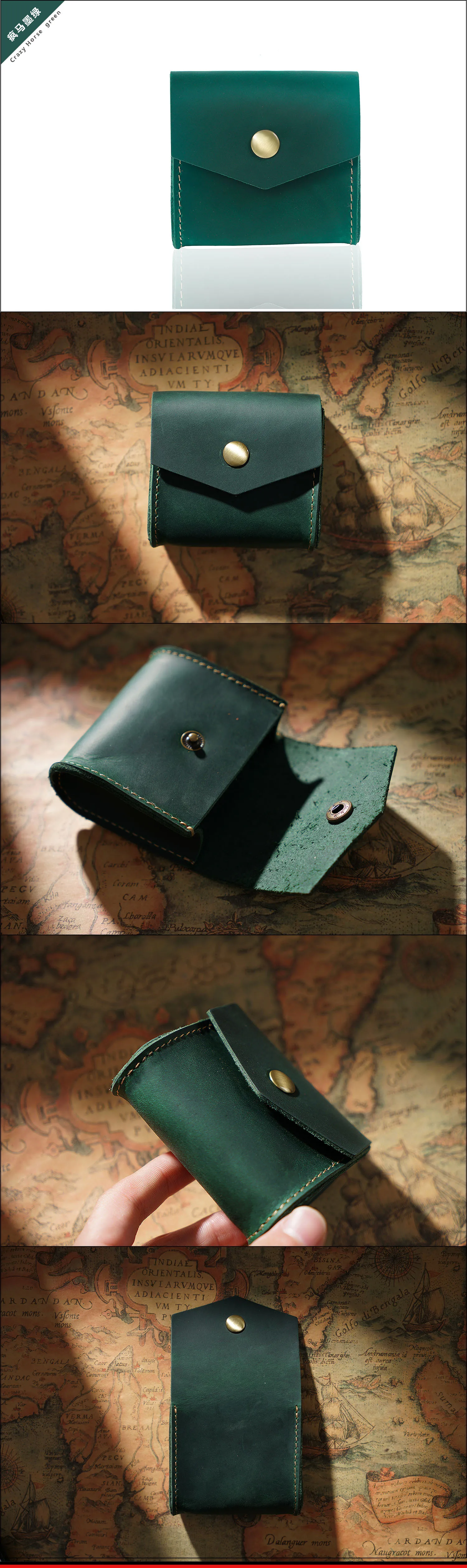 Vintage Mini Small Coin Purse Genuine Leather Small Pouch